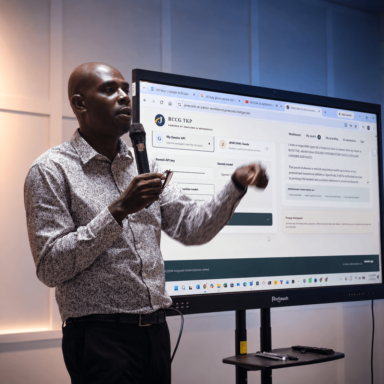 AI training presentation and live demo